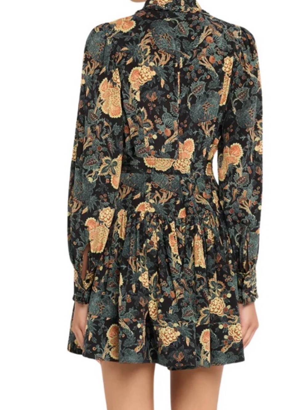 ULLA JOHNSON
SIMONA SILK LONG SLEEVE MINI DRESS IN NUIT size O New! - Picture 4 of 15